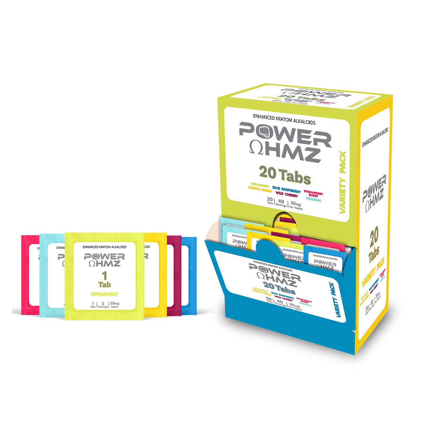 20 Tabs – 20mg- 1 Tab | 2 Serving – PowerOhmz