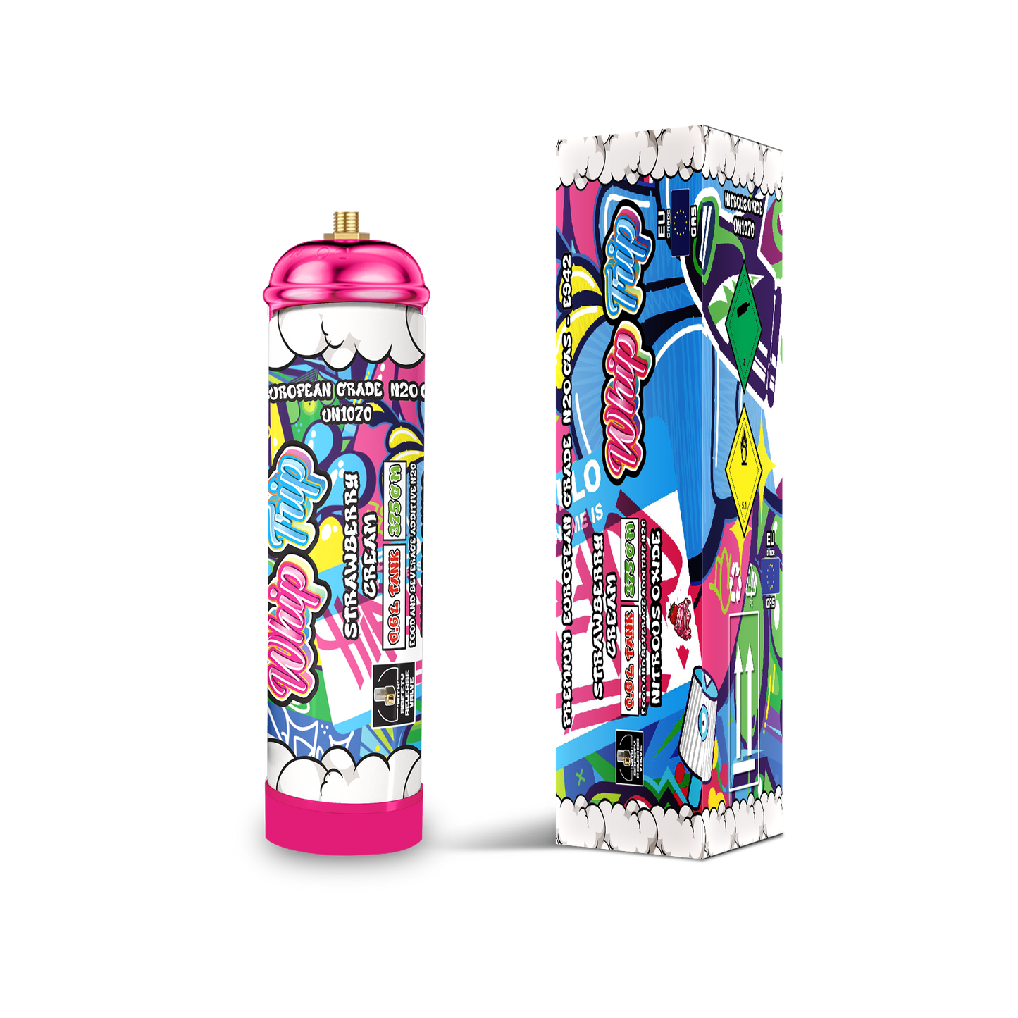 Whip Trip Tank 375 GM | Strawberry Cream | 0.6 Liter