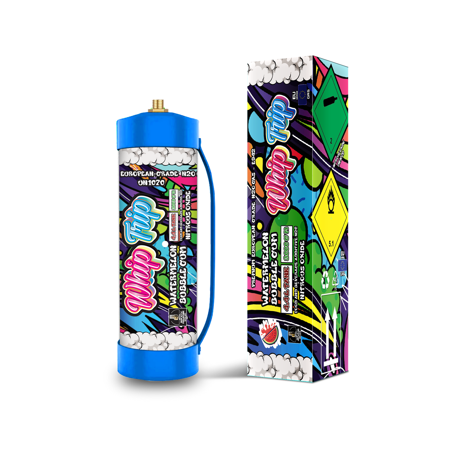 Whip Trip Tank 3000 GM | WaterMelon Bubble Gum | 4.4 Liter