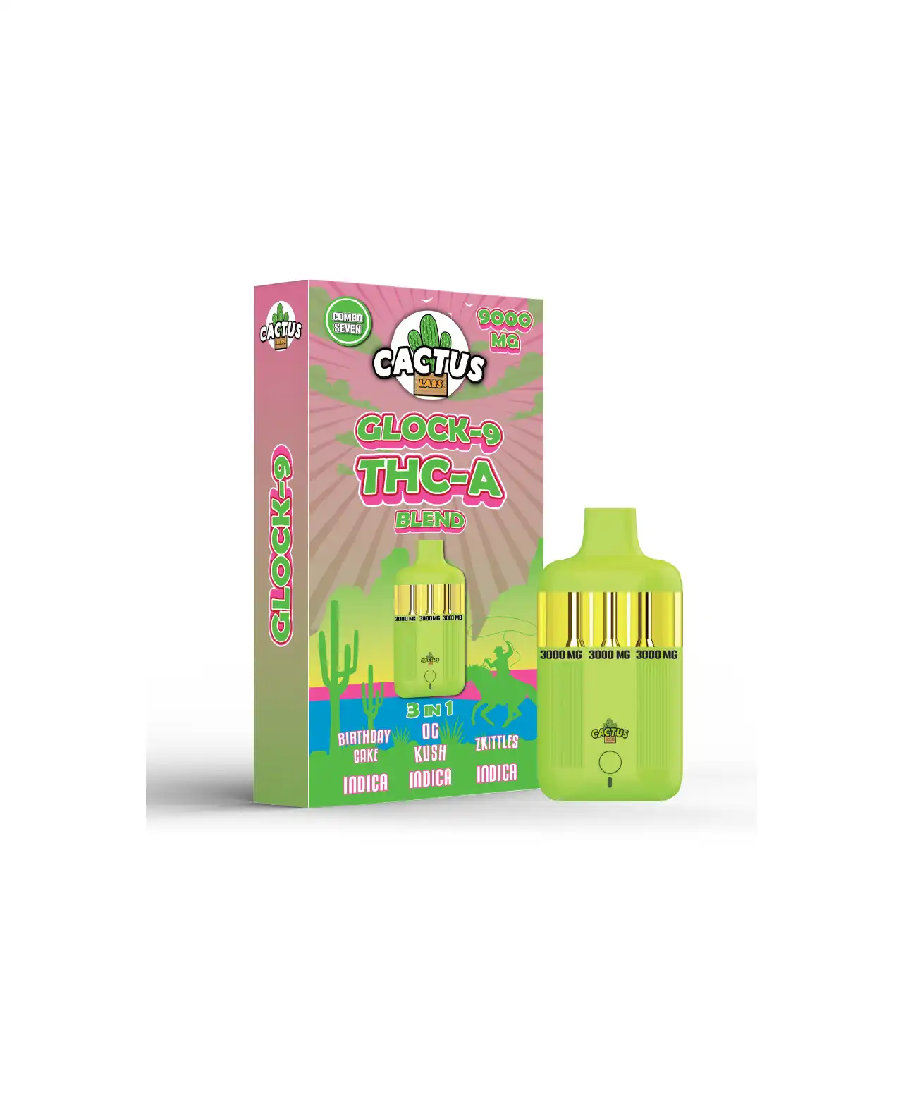 Birthday Cake Indica + OG Kush Indica + Zkittles Indica