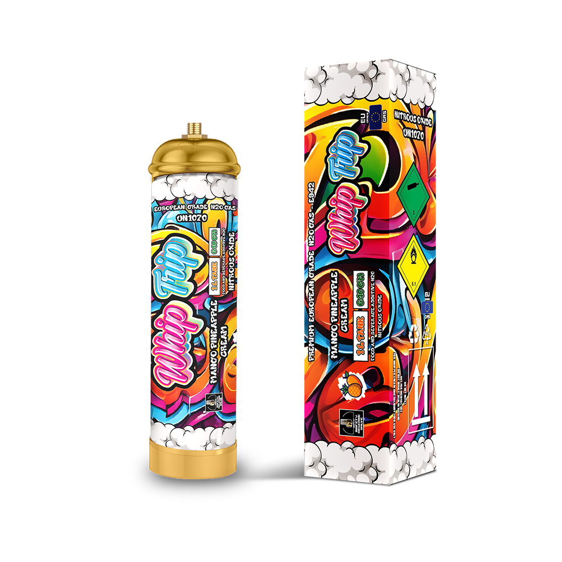Whip Trip Tank 640GM | Mango Pineapple Cream | 1 Liter