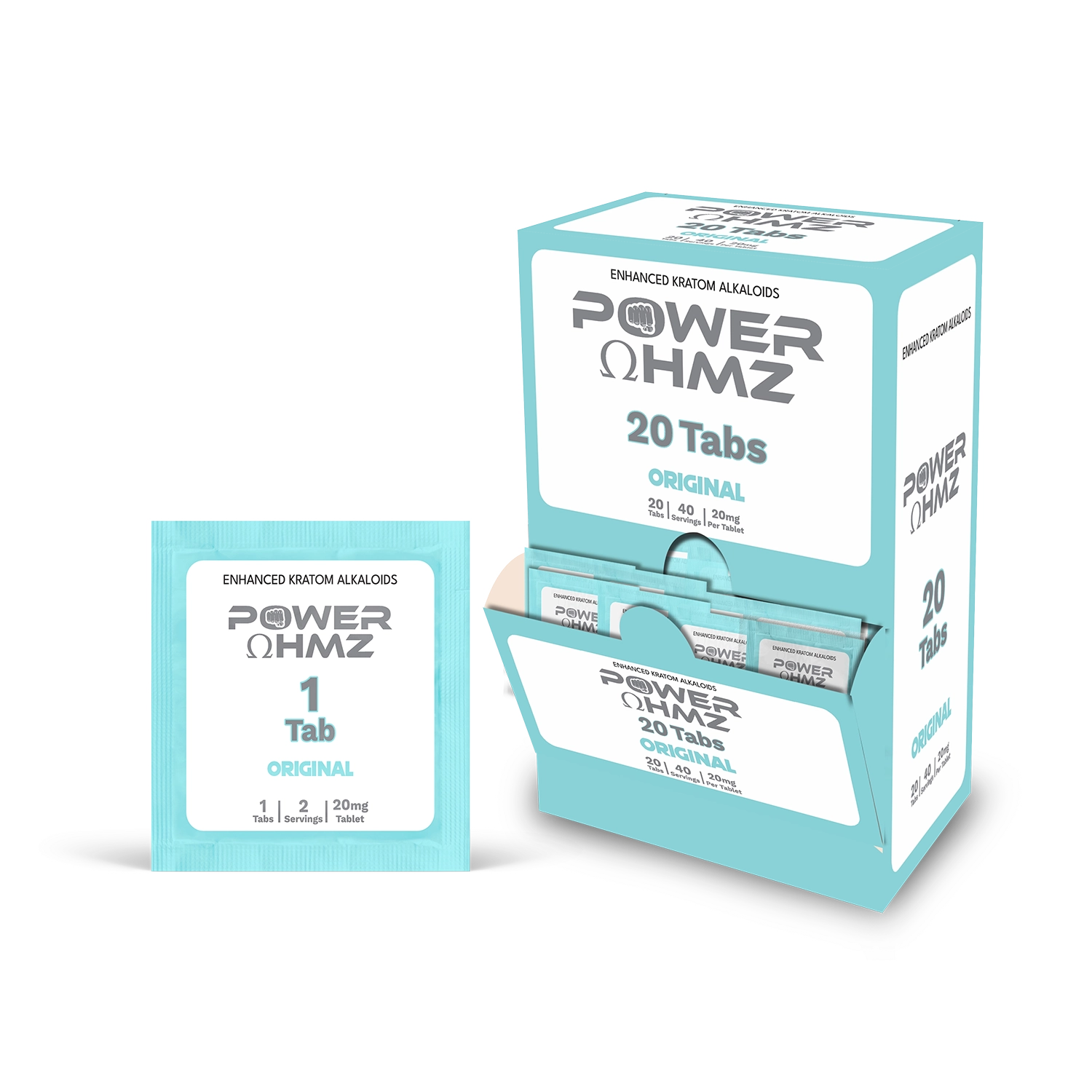 20 Tabs – 20mg- 1 Tab  | 2 Serving – PowerOhmz