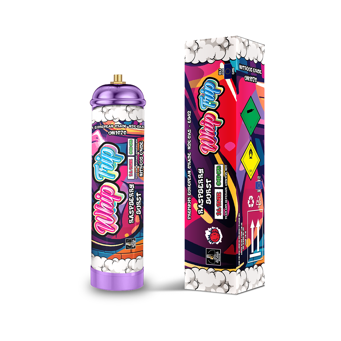 Whip Trip Tank 640GM | Raspberry Burst | 1 Liter