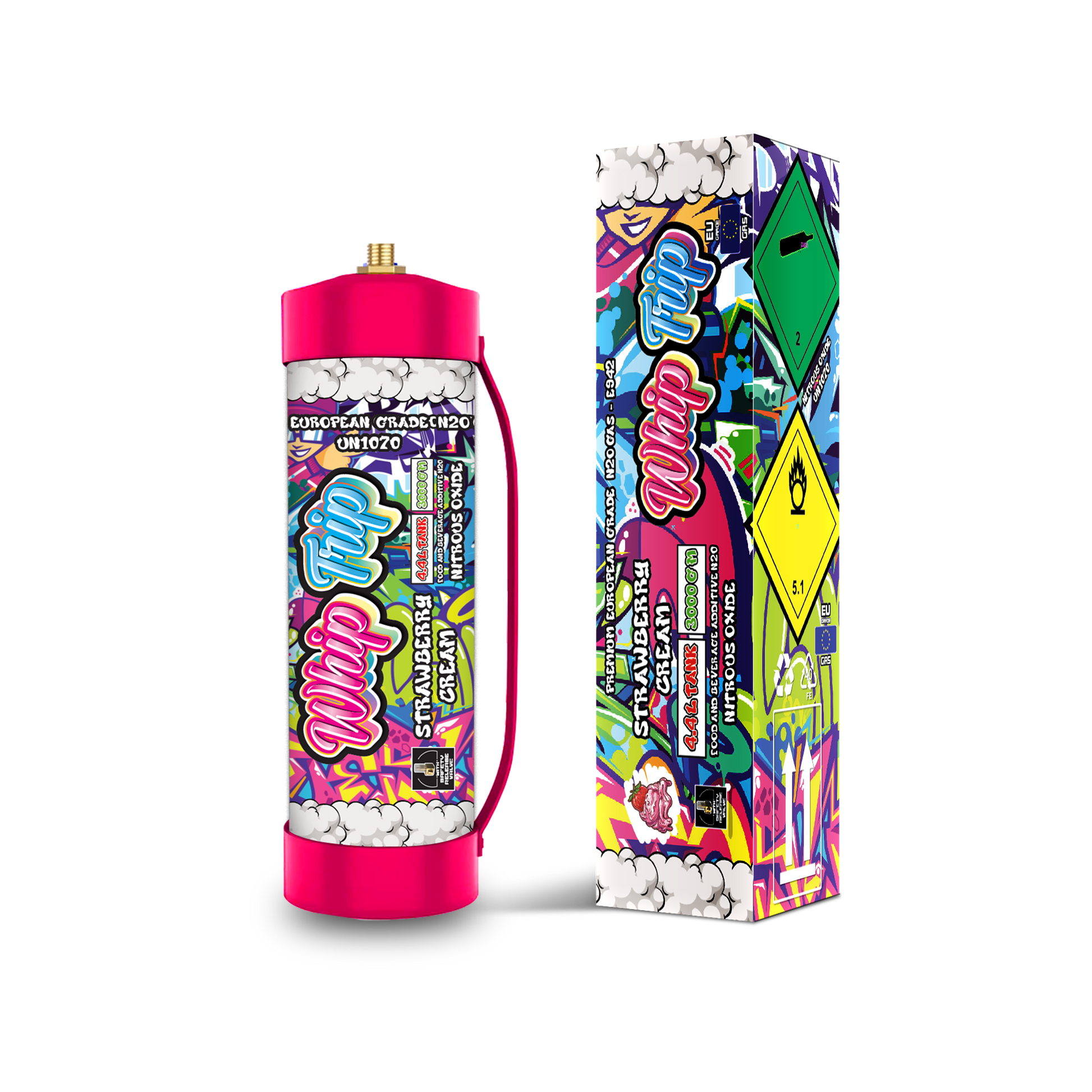 Whip Trip Tank 3000 GM | Strawberry Cream | 4.4 Liter