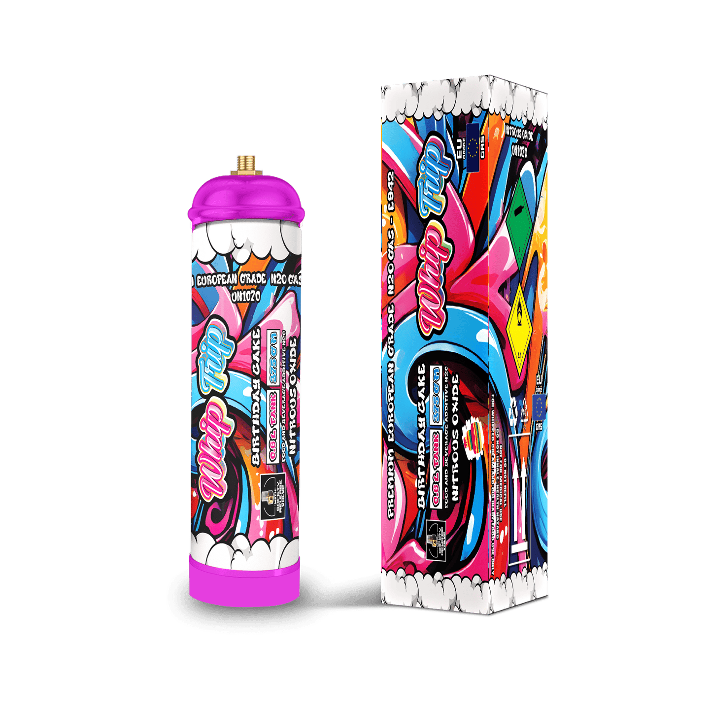 Whip Trip Tank 375 GM | Birthday Cake | 0.6 Liter