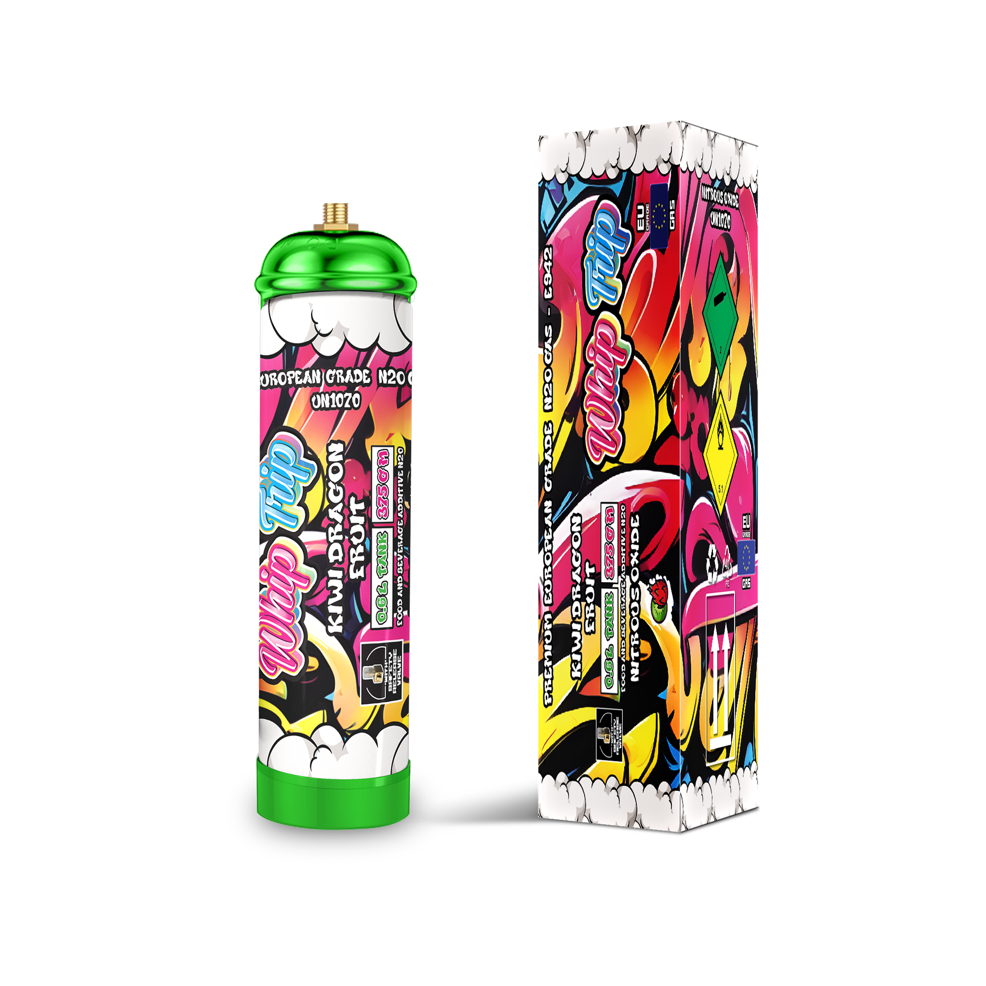 Whip Trip Tank 375 GM | Kiwi Dragon Fruit | 0.6 Liter