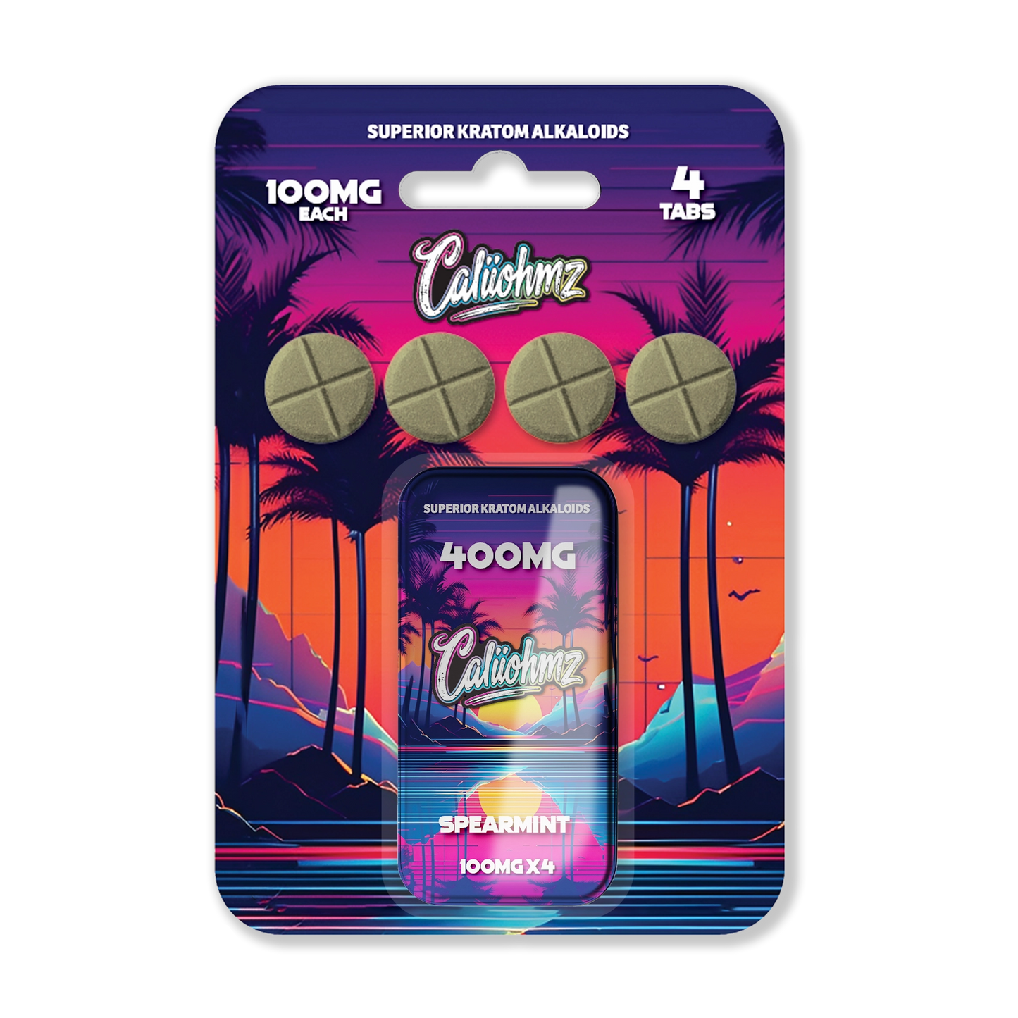 Caliohmz Spearmint 400mg (4 Tabs)