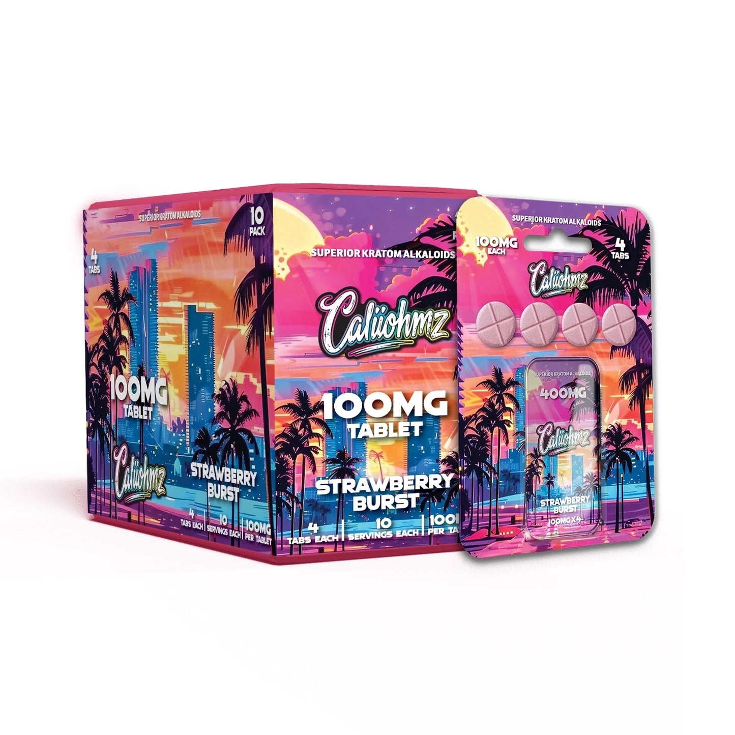 Caliohmz Strawberry Brust 400mg (4 Tabs)