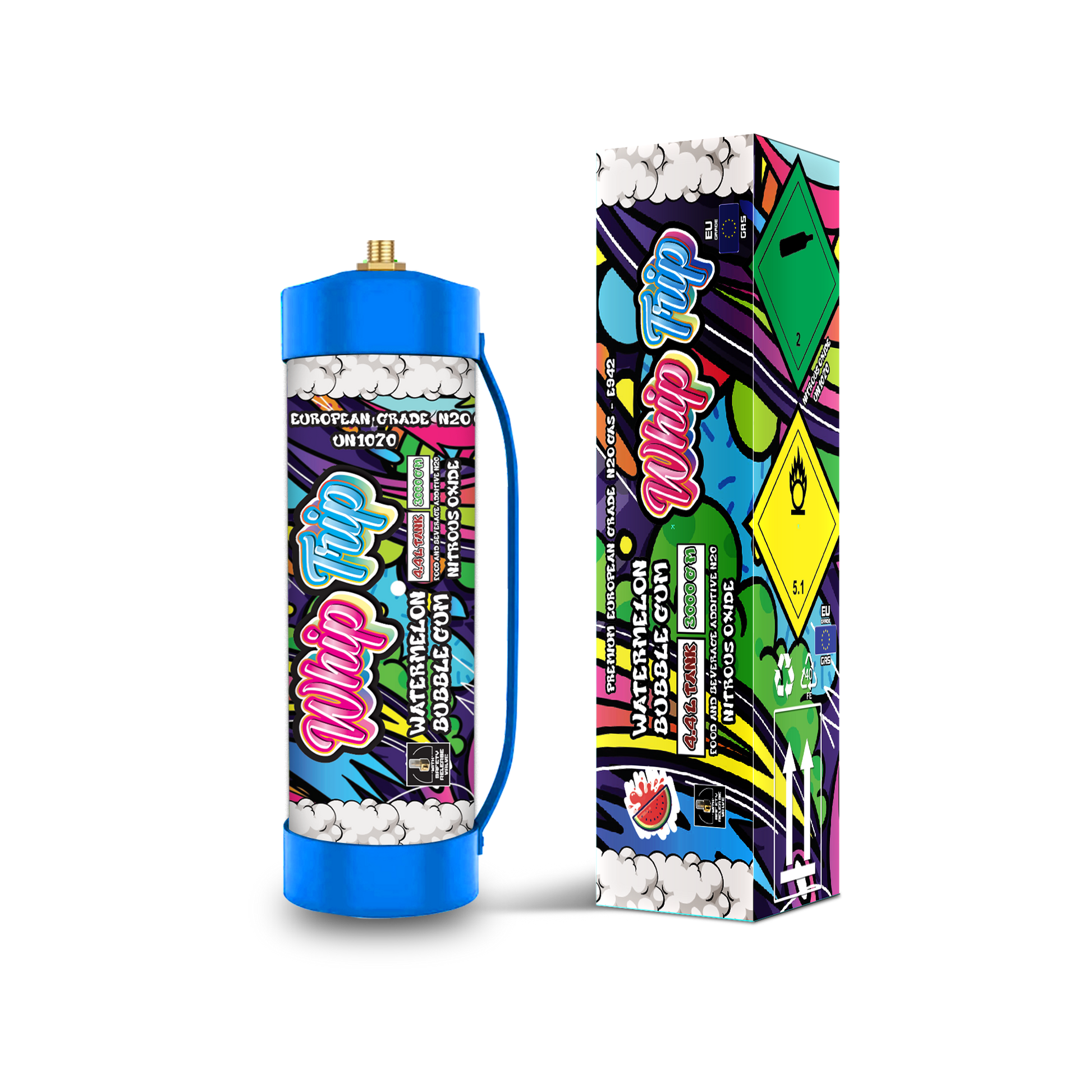 Whip Trip Tank 3000 GM | WaterMelon Bubble Gum | 4.4 Liter